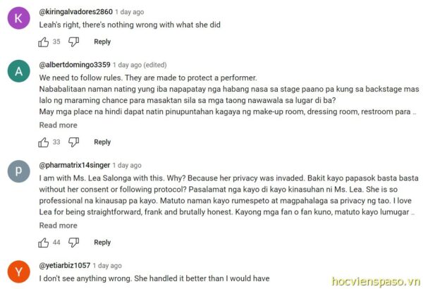 Lea Salonga's Fan Video: Netizen reactions