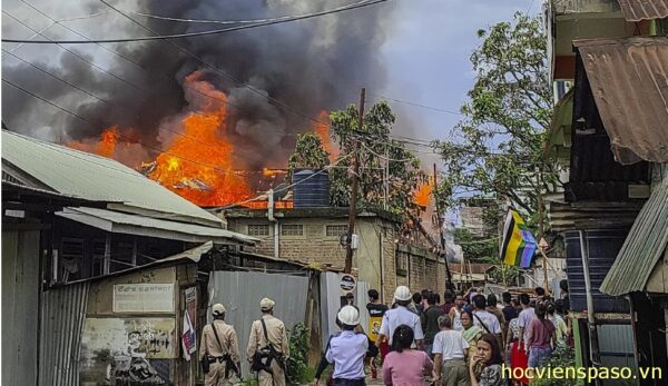 Manipur violence fire