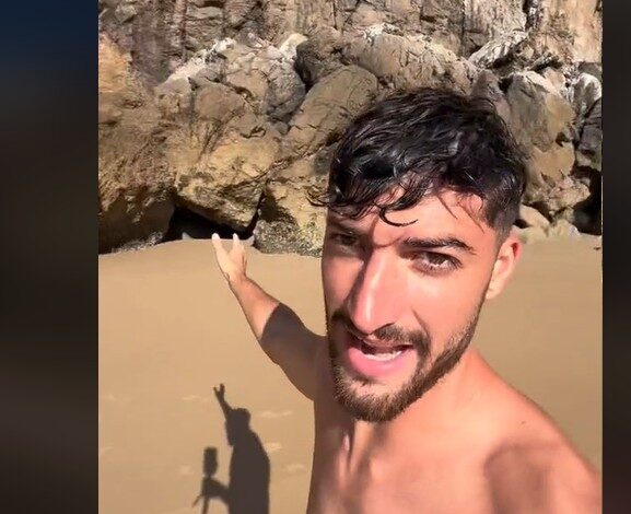 Hace Un Video En La Playa Y Todos Se Fijan En Lo Mismo: La Sombra de Carlos